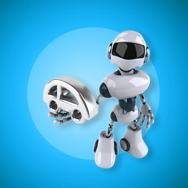 Roliga tecknade robot — Stockfoto