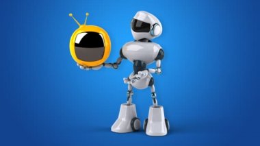 Eğlenceli çizgi film robot