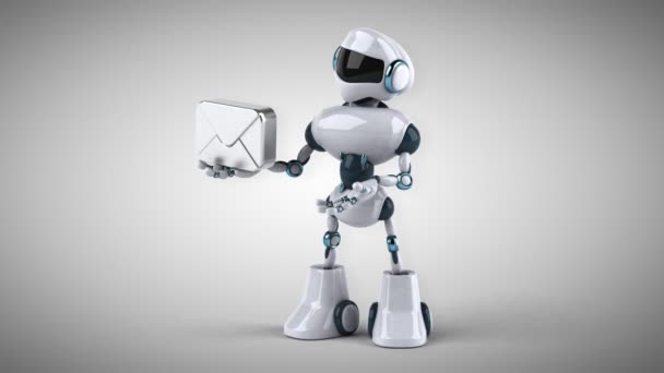 Robot de dessin animé amusant 