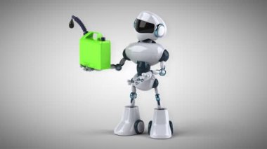 Eğlenceli çizgi film robot