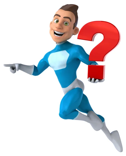 Fun cartoon superhero — Stock Photo, Image