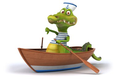 Eğlenceli çizgi film timsah