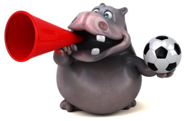 Eğlenceli çizgi film su aygırı