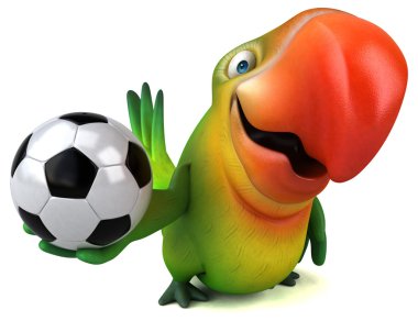 Eğlenceli çizgi film papağan