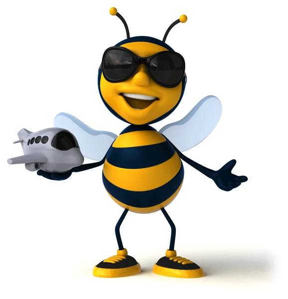 Roliga tecknade bee — Stockfoto