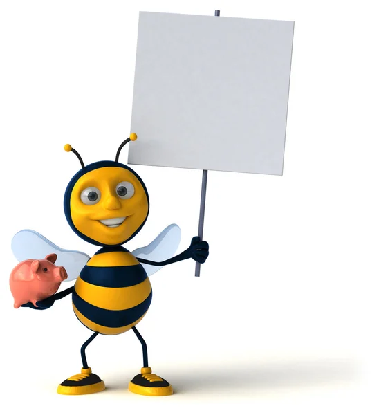 Leuke cartoon bee — Stockfoto