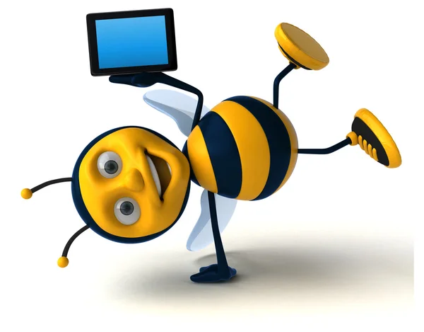 Leuke cartoon bee — Stockfoto