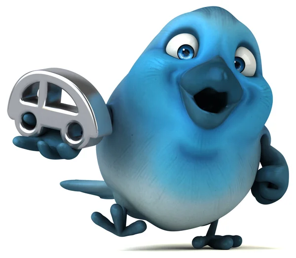 Divertente cartone animato Blue bird — Foto Stock