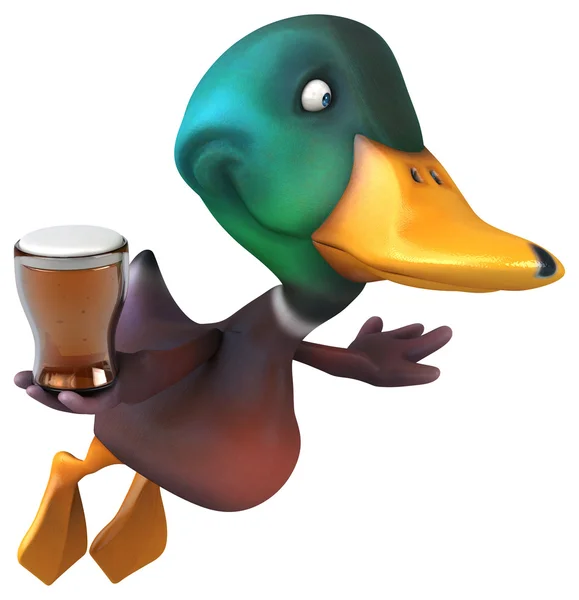 Fun cartoon Duck — Stock Photo, Image