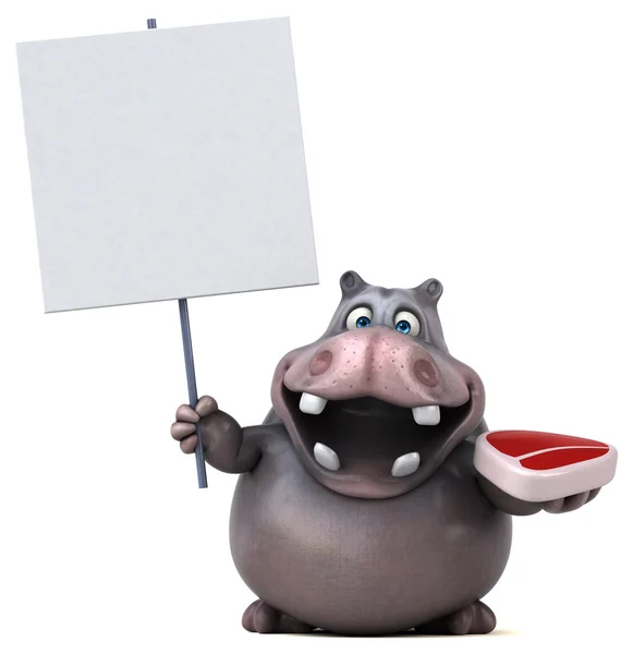 Fun cartoon Hippo — Stock Photo, Image