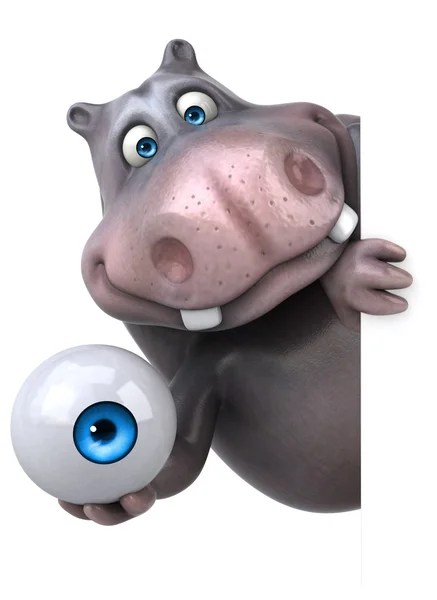 Fun cartoon Hippo — Stock Photo, Image