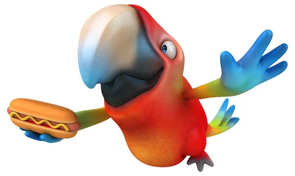 Fun cartoon parrot — Stock Photo, Image