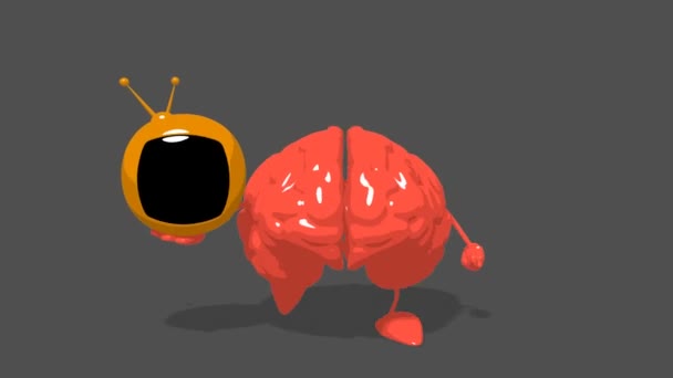 Amusant cerveau dessin animé 