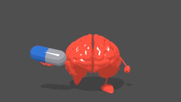 Amusant cerveau dessin animé 