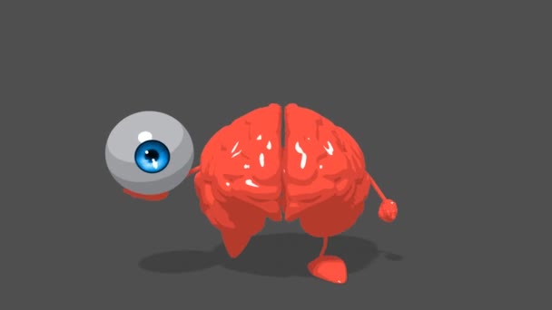 Amusant cerveau dessin animé 