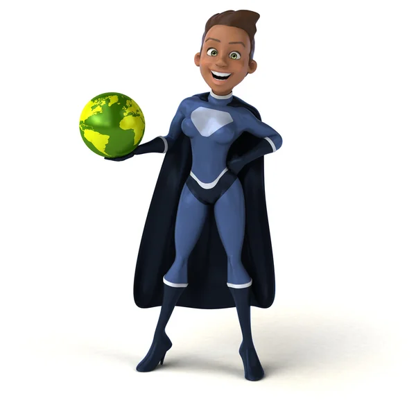 Cartoon Super woman — Stock Photo, Image