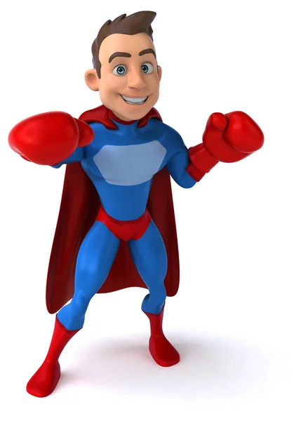 Divertido super-herói dos desenhos animados — Fotografia de Stock