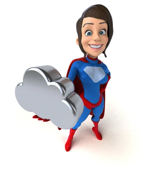 Cartoon Super woman — Stock Photo, Image