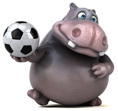 Eğlenceli çizgi film su aygırı