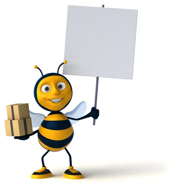 Leuke cartoon bee — Stockfoto