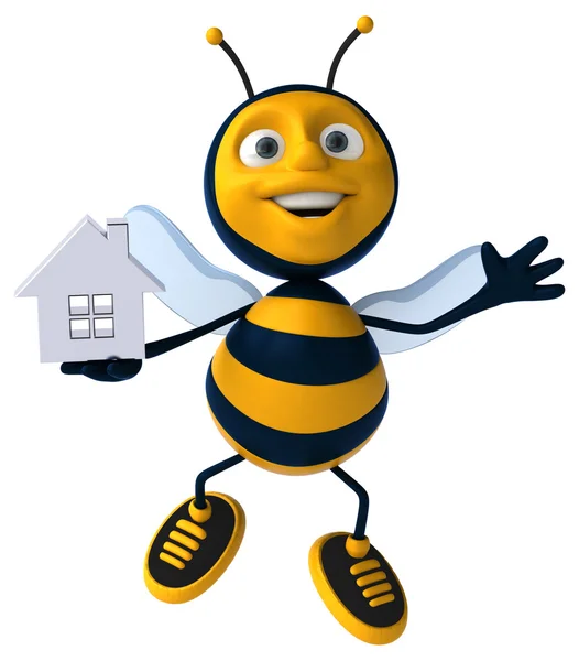 Leuke cartoon bee — Stockfoto