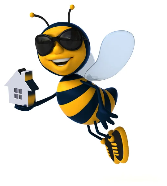 Leuke cartoon bee — Stockfoto