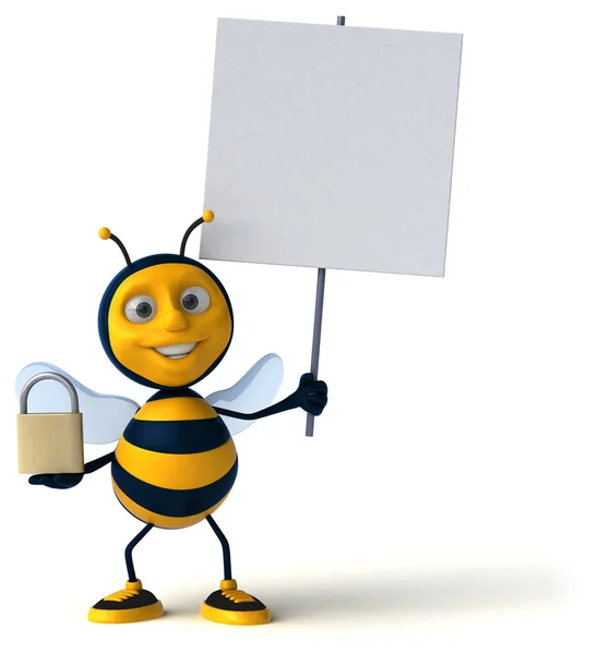 Leuke cartoon bee — Stockfoto