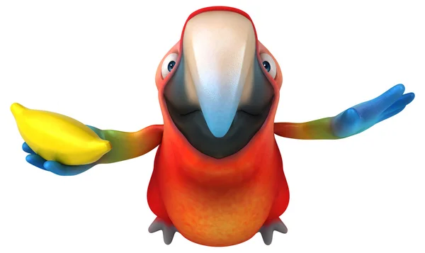 Fun cartoon parrot — Stock Photo, Image