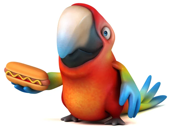 Fun cartoon parrot — Stock Photo, Image