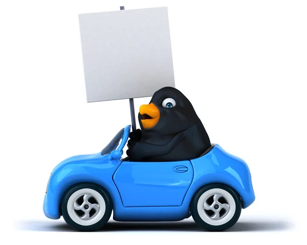 Divertido dibujos animados Blackbird —  Fotos de Stock