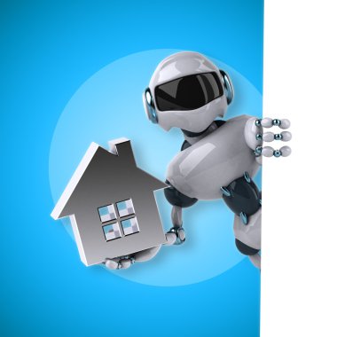 Eğlenceli çizgi film robot 
