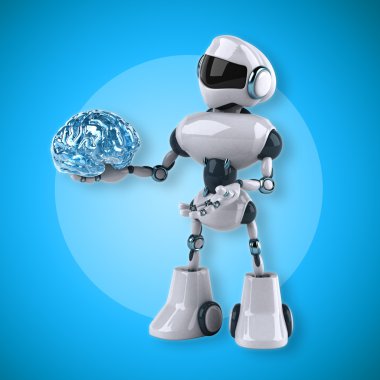 Eğlenceli çizgi film robot 