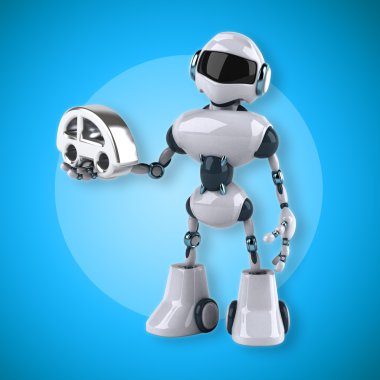 Eğlenceli çizgi film robot 