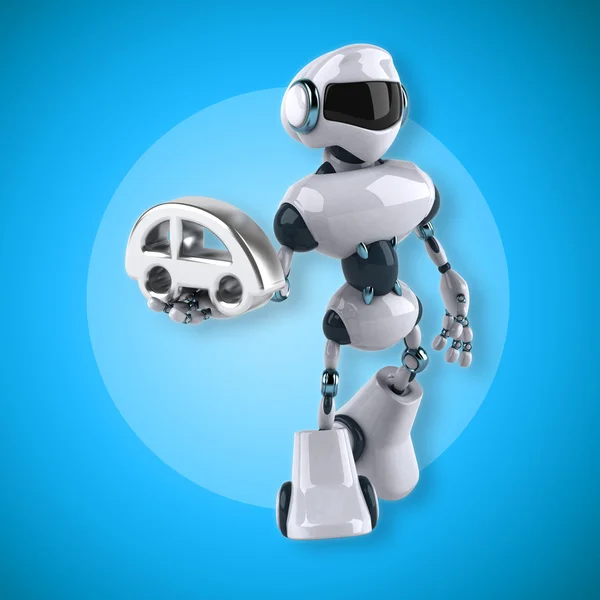 Roliga tecknade robot — Stockfoto