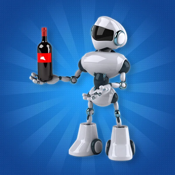 Roliga tecknade robot — Stockfoto