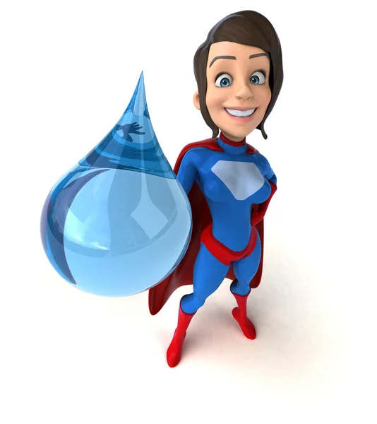 Cartoon Super woman — Stock Photo, Image