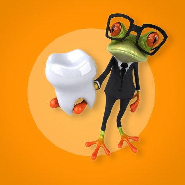 Eğlenceli çizgi film kurbağa 