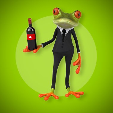 Eğlenceli çizgi film kurbağa