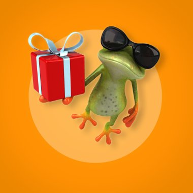 Eğlenceli çizgi film kurbağa