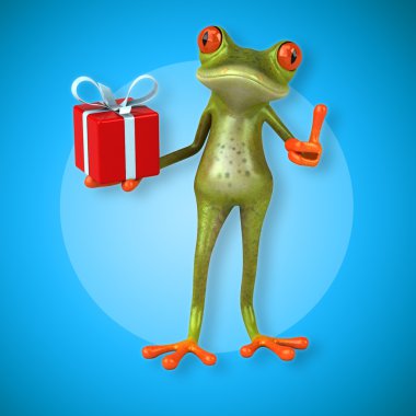 Eğlenceli çizgi film kurbağa