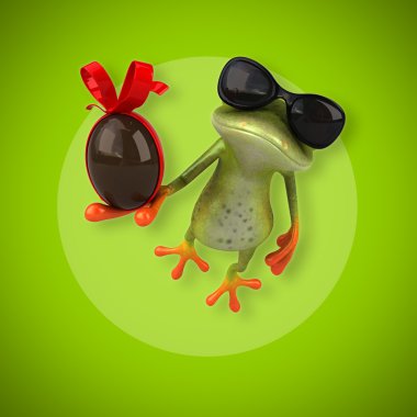 Eğlenceli çizgi film kurbağa