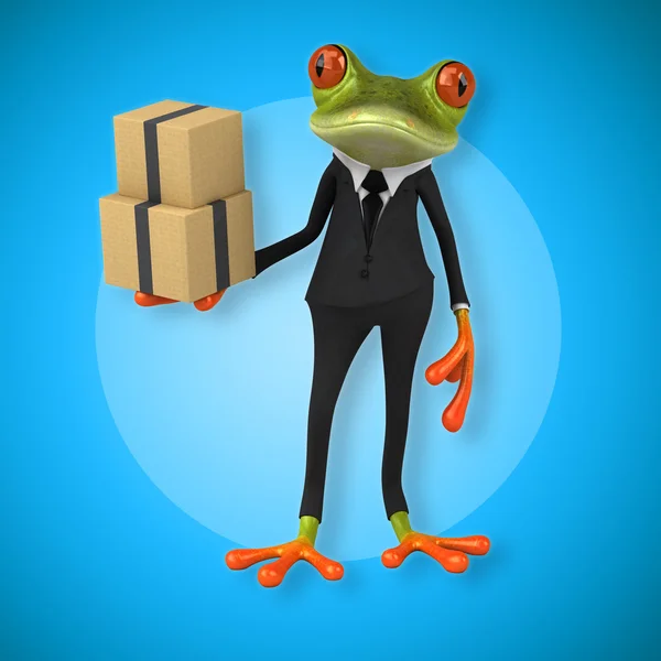 Fun cartoon frog — Stock Photo, Image