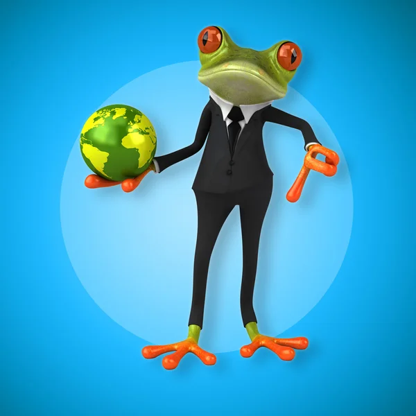 Fun cartoon frog — Stock Photo, Image