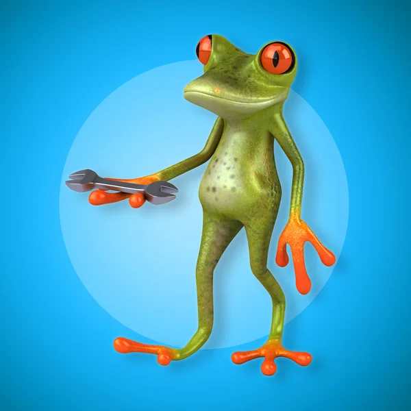 Fun cartoon frog — Stock Photo, Image