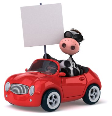 Eğlenceli çizgi film inek