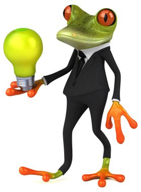 Eğlenceli çizgi film kurbağa