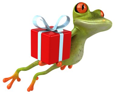 Eğlenceli çizgi film kurbağa