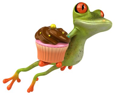 Eğlenceli çizgi film kurbağa