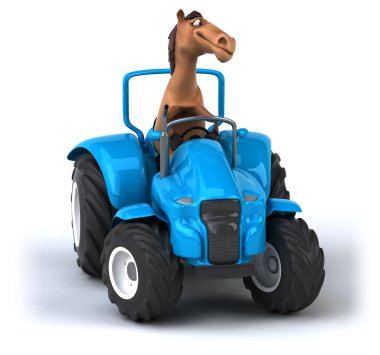 Eğlenceli çizgi film at