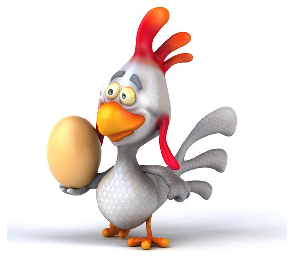 Fun cartoon chicken — Stock Photo, Image